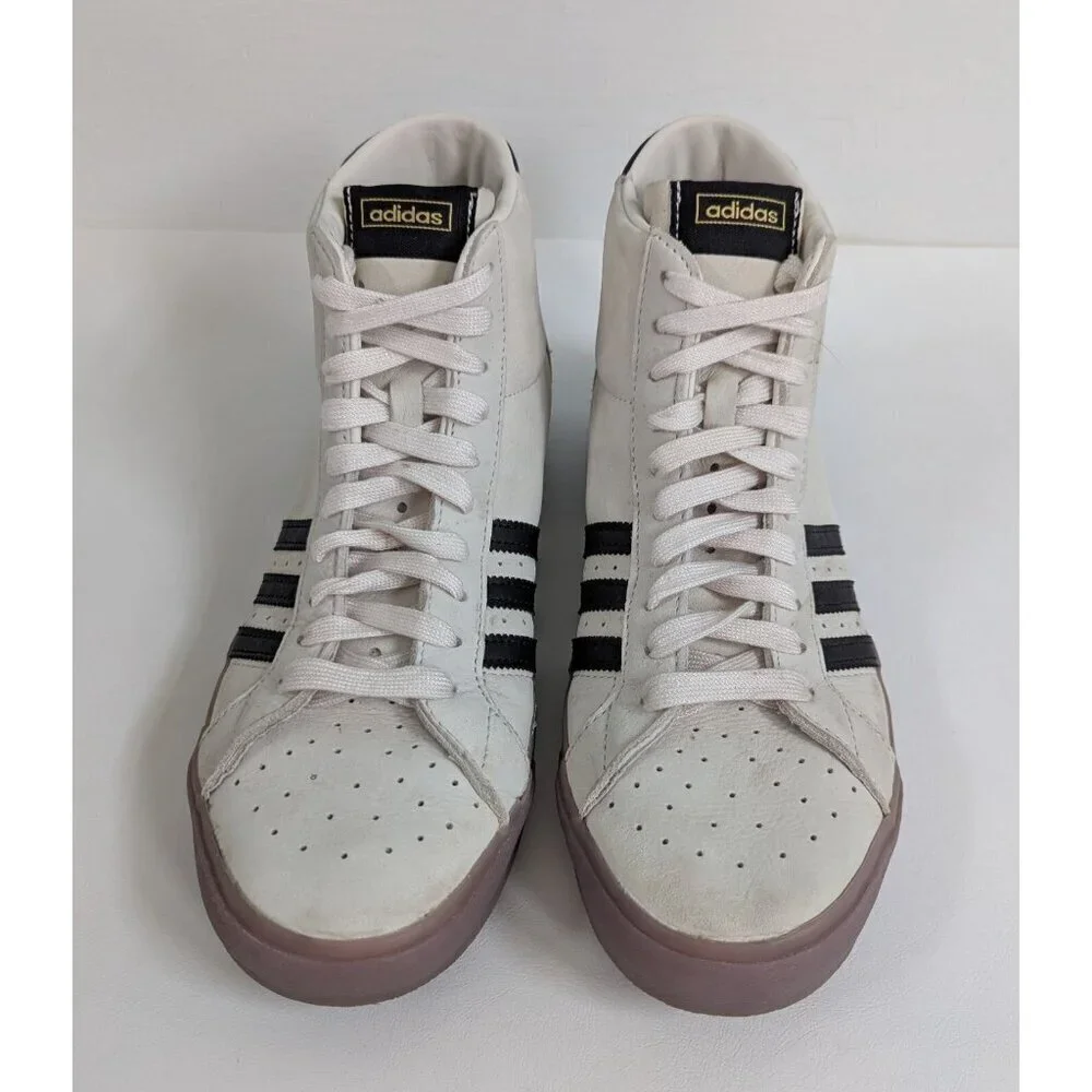 Adidas Basket Profi Chalk White Men's Retro Leather High Tops Size 9 FX0350
